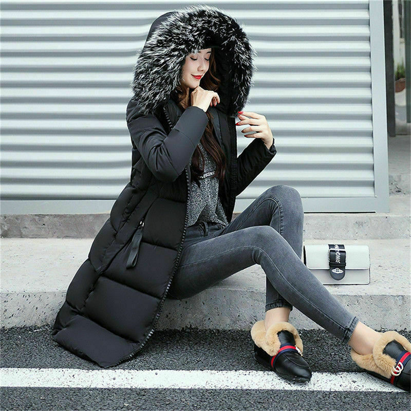 Abrigo Gelina | Abrigo largo con cuello de piel para mujer