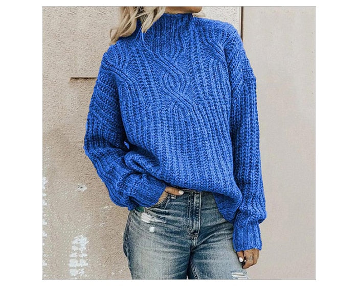 Jersey con cómodo cuello vuelto