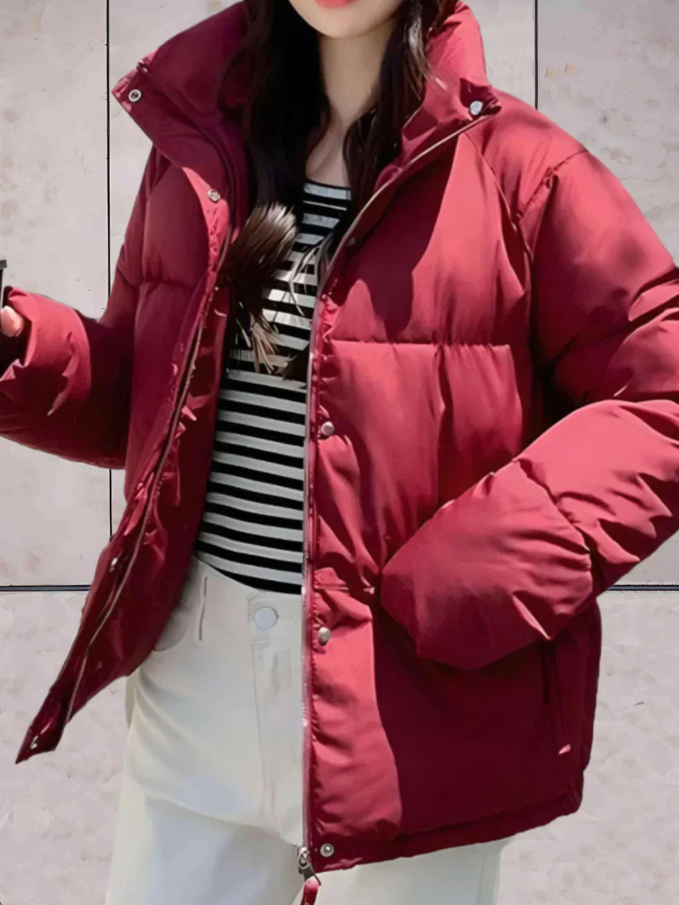 Dana | Parka con cuello alto y doble cierre