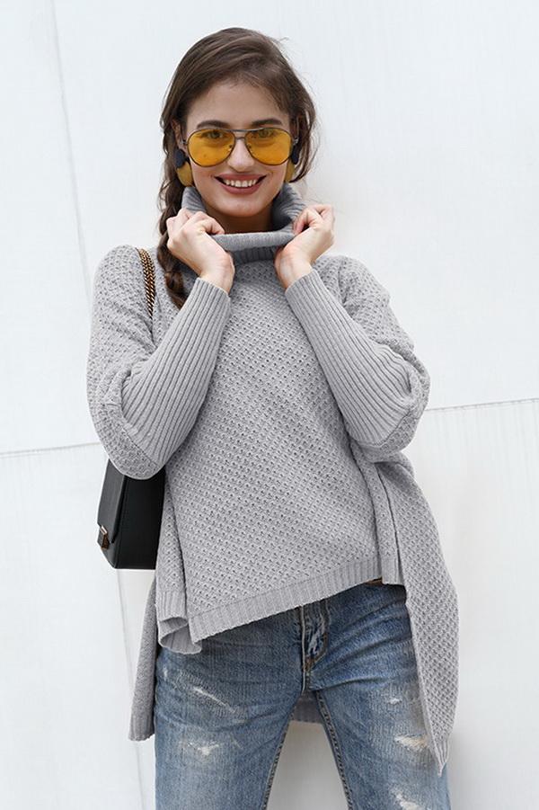 Jersey de cuello alto para mujer