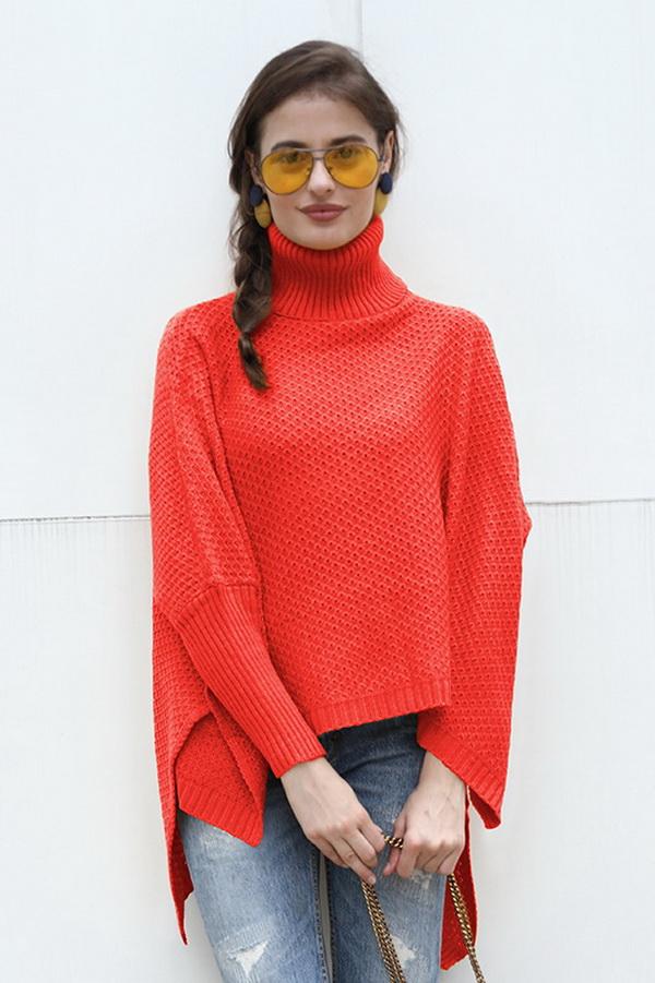 Jersey de cuello alto para mujer