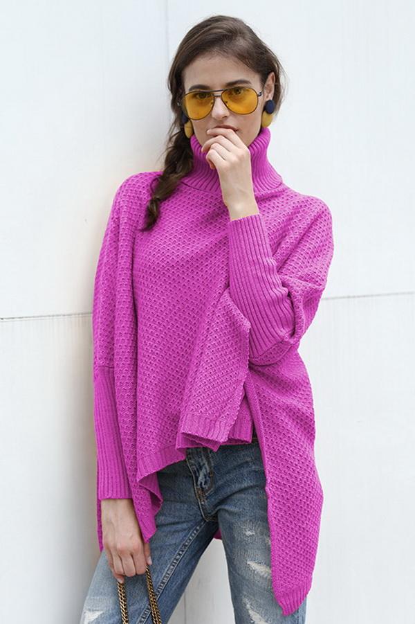 Jersey de cuello alto para mujer