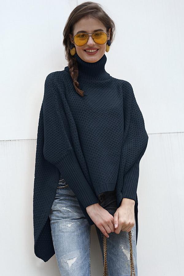 Jersey de cuello alto para mujer