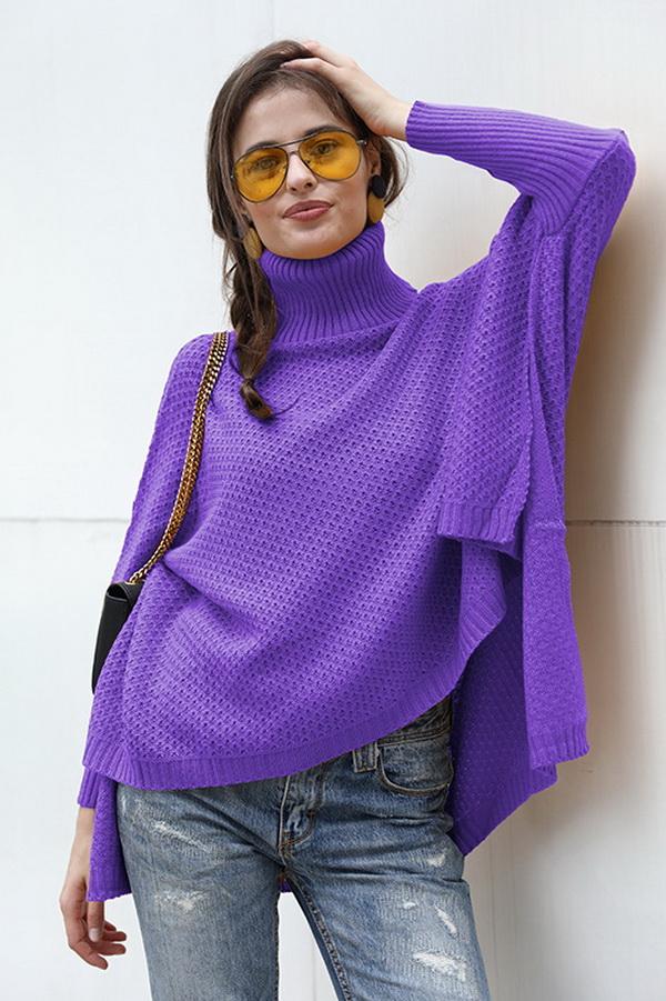 Jersey de cuello alto para mujer