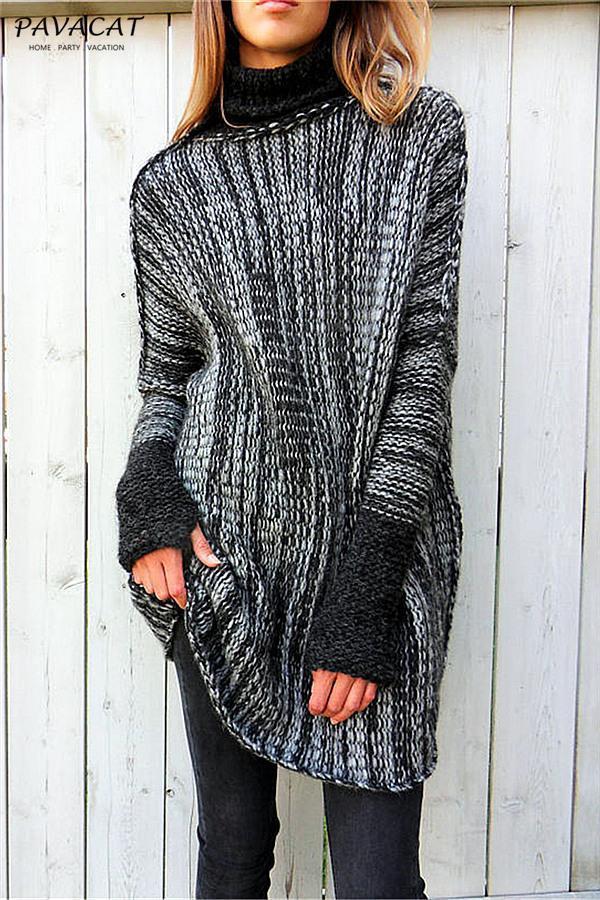 Cuello alto de señora con abertura