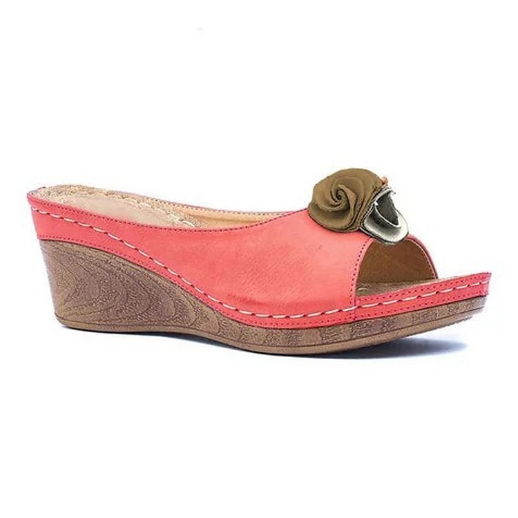 Ximena® | Cómodas sandalias flor de piel