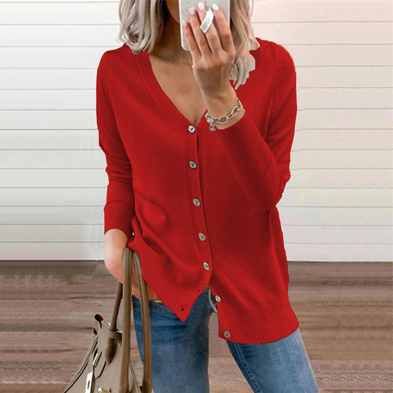 Teresse - Jersey informal con botones para mujer