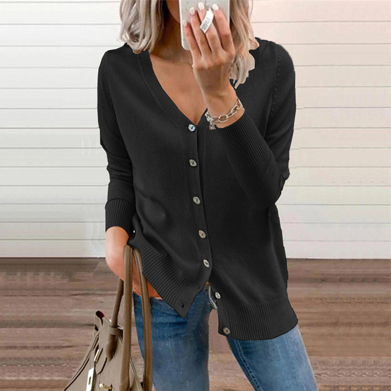 Teresse - Jersey informal con botones para mujer