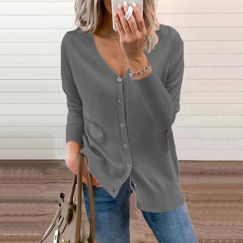Teresse - Jersey informal con botones para mujer