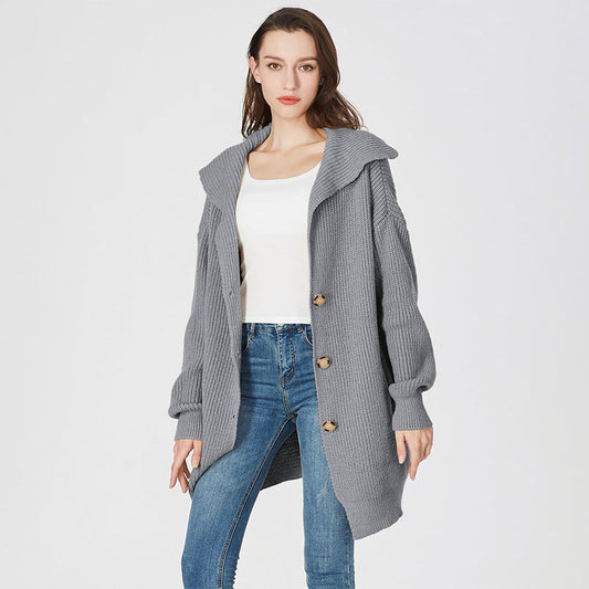 Realyn - Chaqueta de punto larga y versátil para mujer