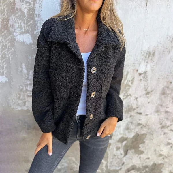 Oligna™ | Chaqueta corta con solapas de lana