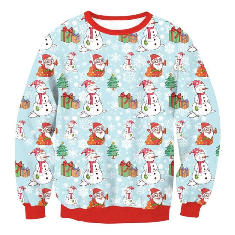 Joris | Cálido jersey de punto con un divertido motivo navideño en 3D para hombre y mujer