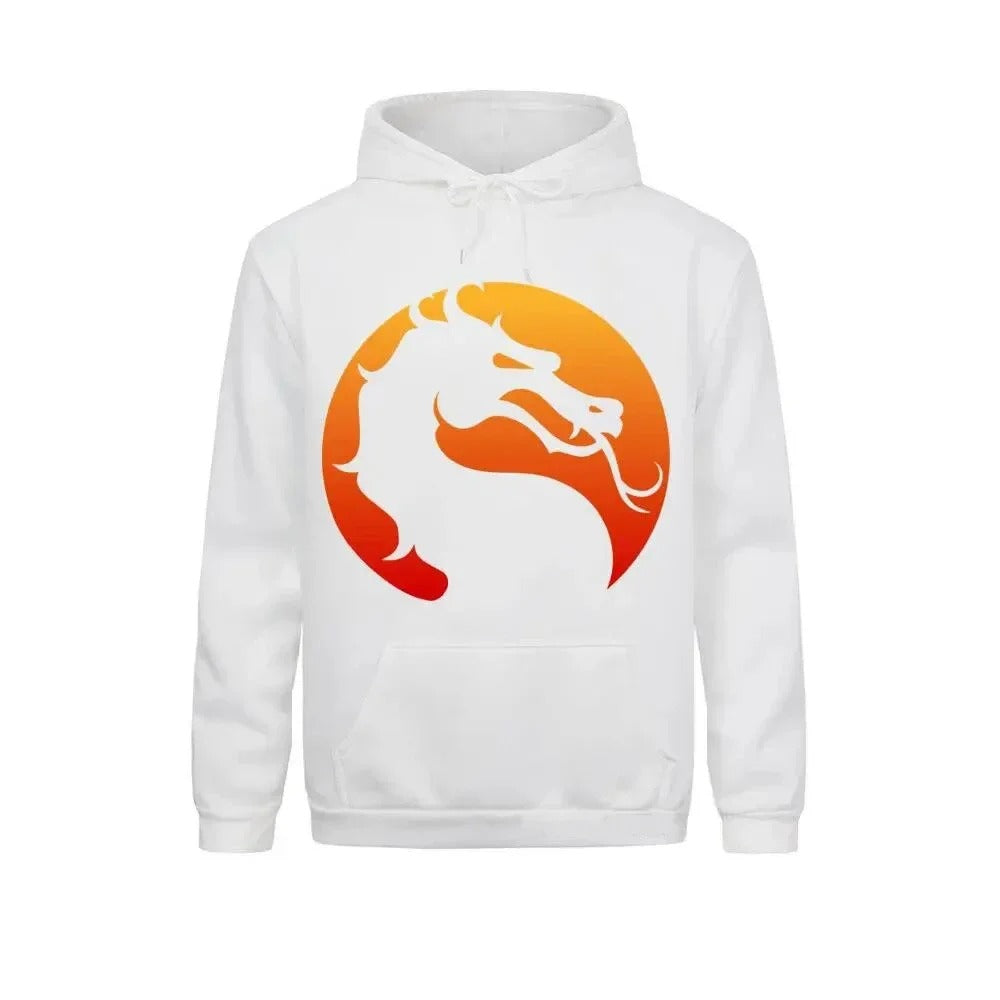 Kurt | Cálida sudadera con capucha y estampado del dragón de Mortal Kombat para hombre y mujer