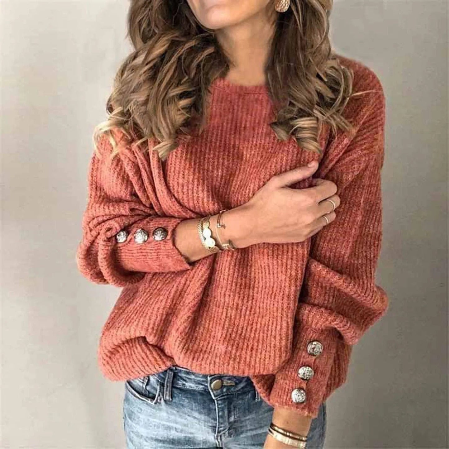 Ulric| Jersey holgado de mujer con escote redondo