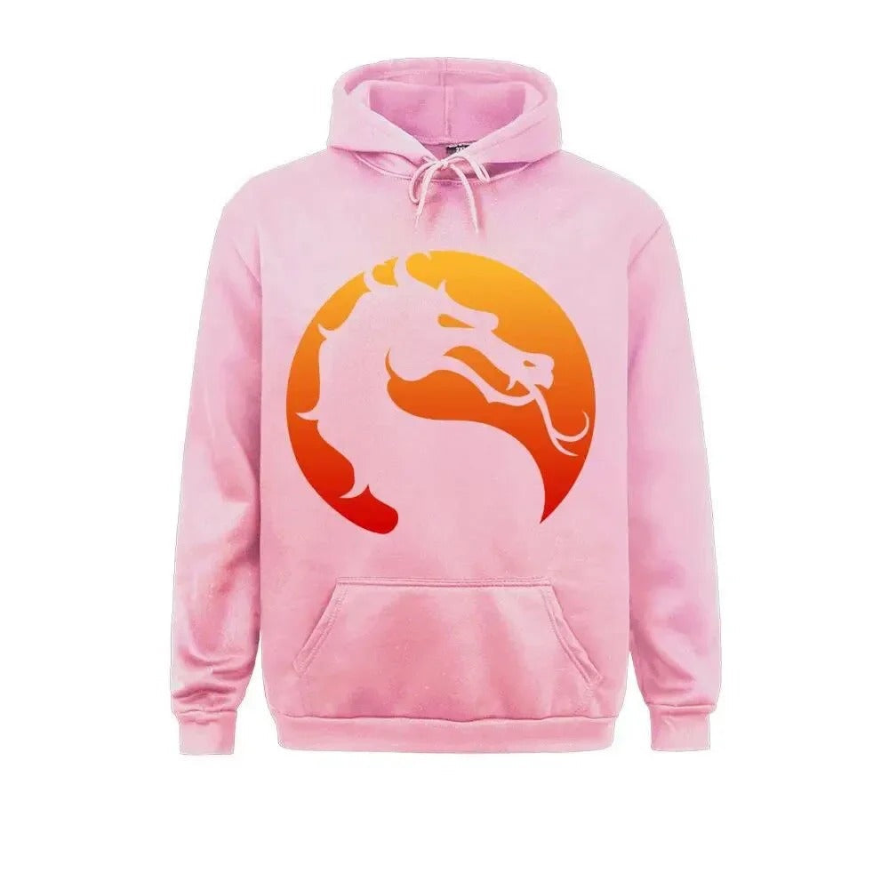 Kurt | Cálida sudadera con capucha y estampado del dragón de Mortal Kombat para hombre y mujer