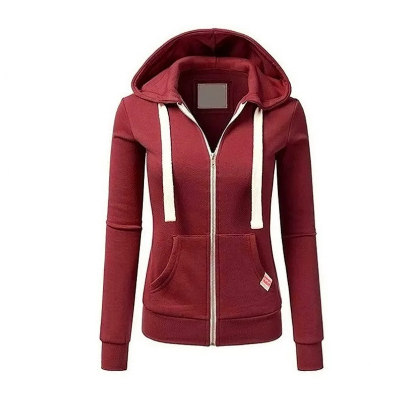 Samantha | Sudadera con capucha y cremallera para mujer