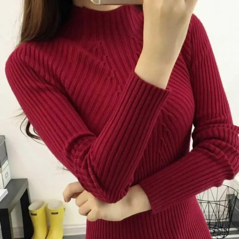 Joan| Jersey de mujer de cuello alto para el día a día
