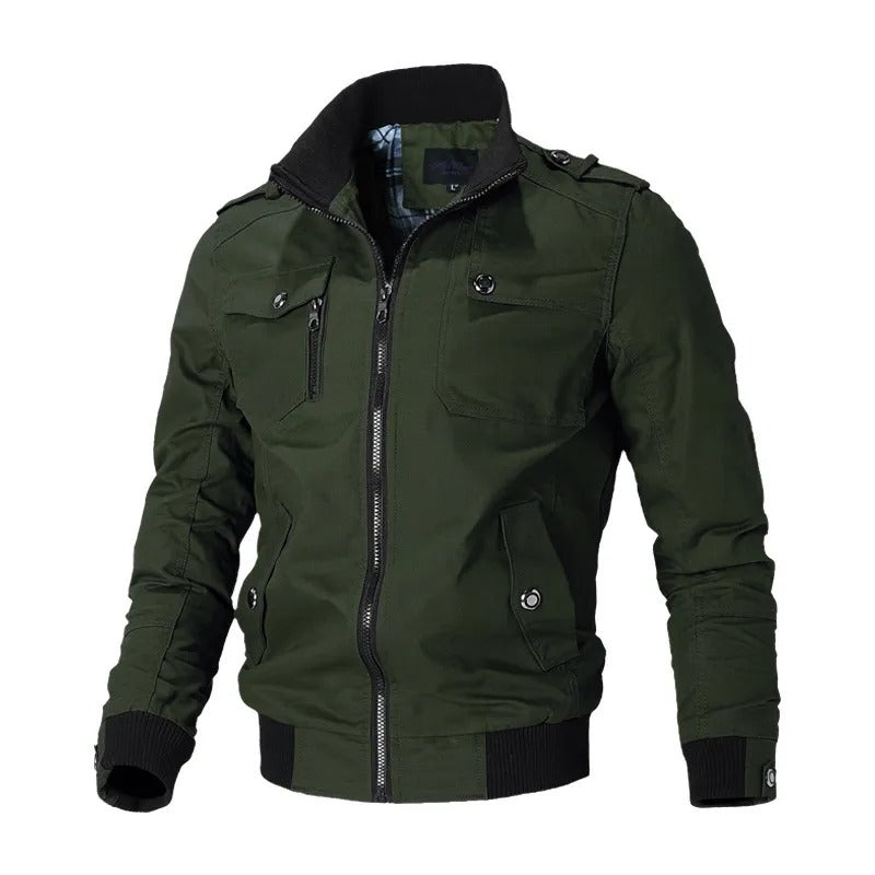 Chaqueta bomber cortaviento cómoda y casual para hombre | Ideal para primavera y otoño