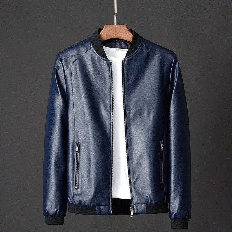 Chaqueta vintage de cuero vegano sin capucha para hombre | Perfecta para todas las estaciones