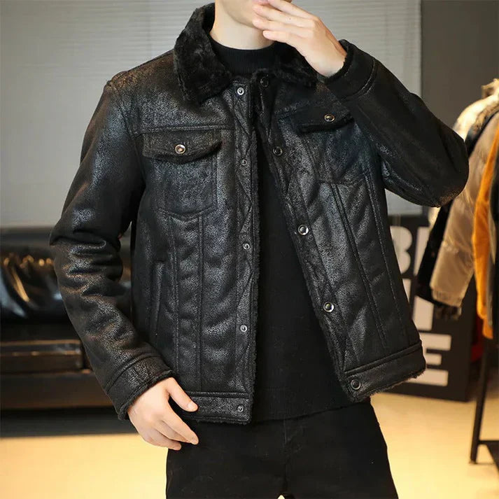 Werner | Cazadora bomber slim de piel auténtica