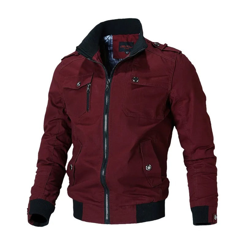 Chaqueta bomber cortaviento cómoda y casual para hombre | Ideal para primavera y otoño