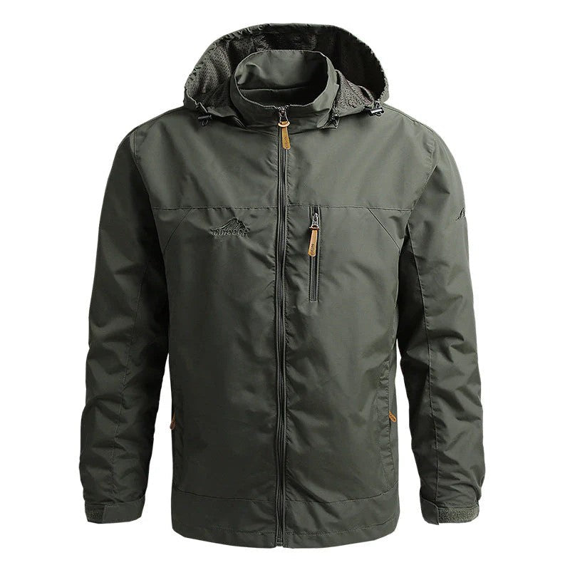Elegante chaqueta softshell impermeable con capucha para hombre | Perfecta para actividades al aire libre en otoño/invierno
