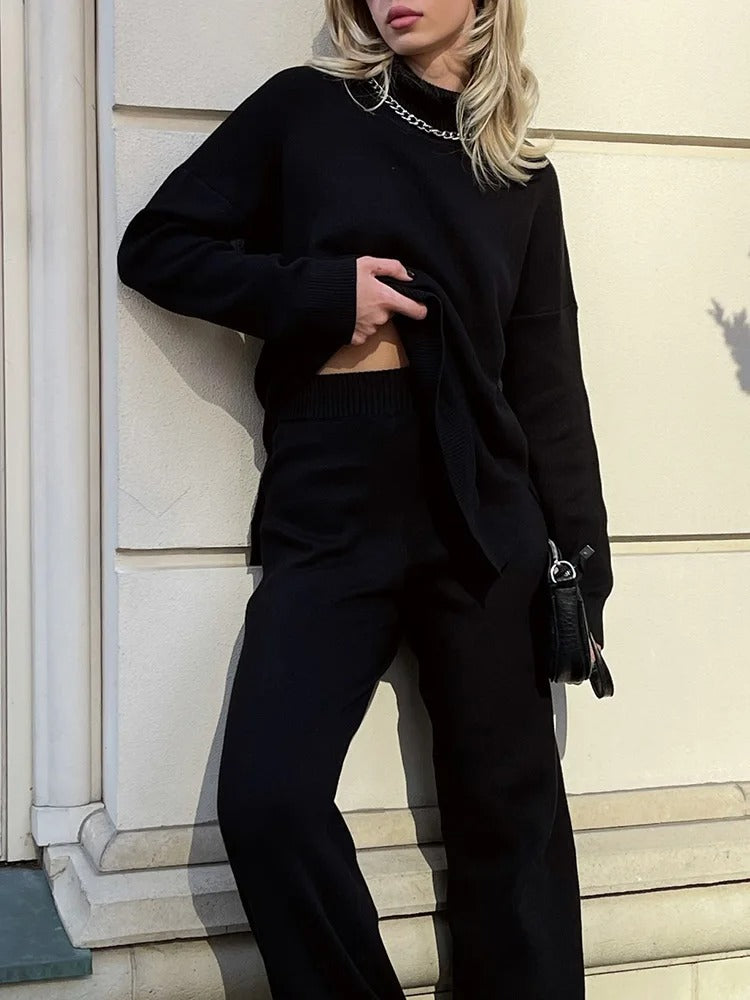 Tisha cuello alto | Elegante jersey oversize para mujer con cuello alto
