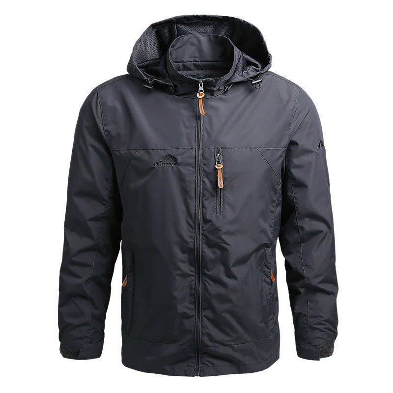 Elegante chaqueta softshell impermeable con capucha para hombre | Perfecta para actividades al aire libre en otoño/invierno
