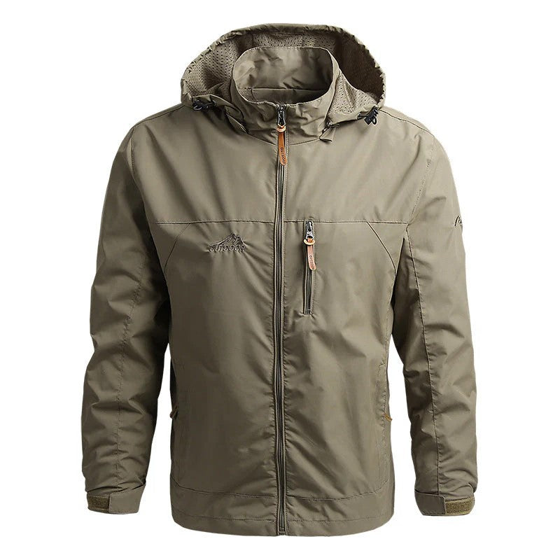 Elegante chaqueta softshell impermeable con capucha para hombre | Perfecta para actividades al aire libre en otoño/invierno