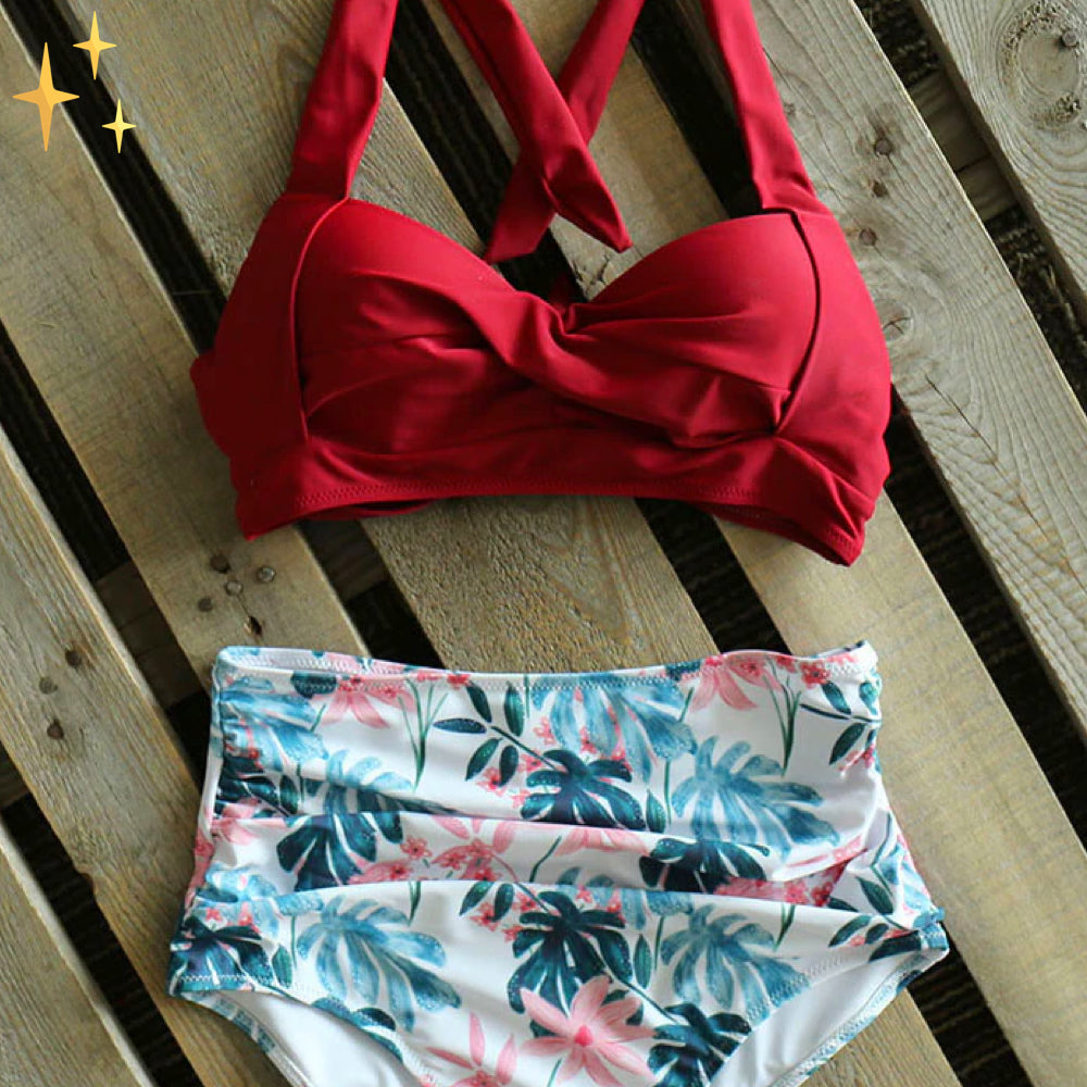 Leonor® | Conjunto de bikini Vienna con braguita de talle alto y busto alto, apto para todas las formas y tallas