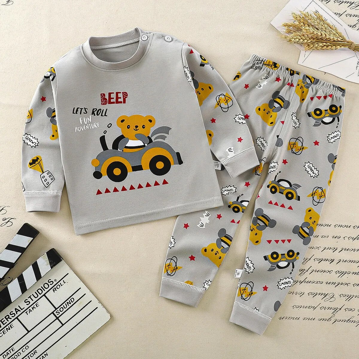 Heidi-Mode Nights Cómodo pijama infantil de dibujos animados