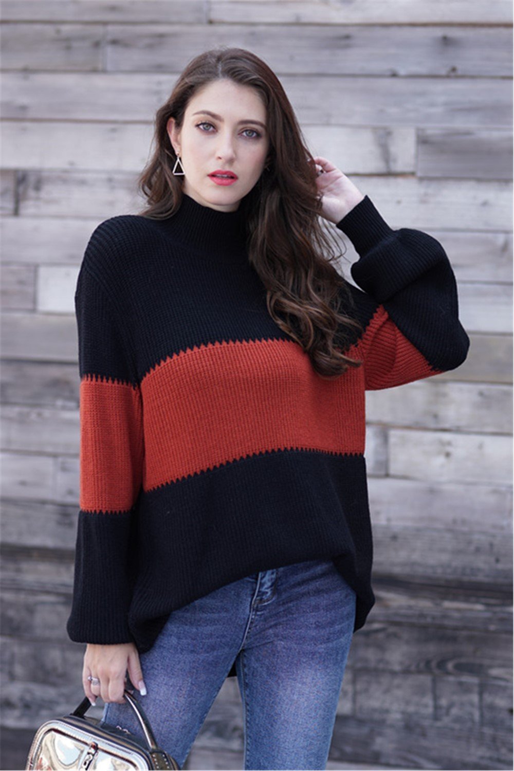 Jersey de rayas anchas para mujer
