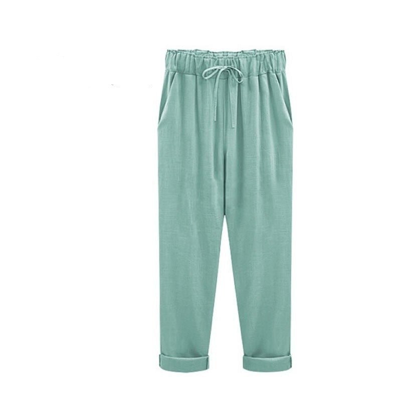 Envie d'été - Pantalones informales de algodón y lino