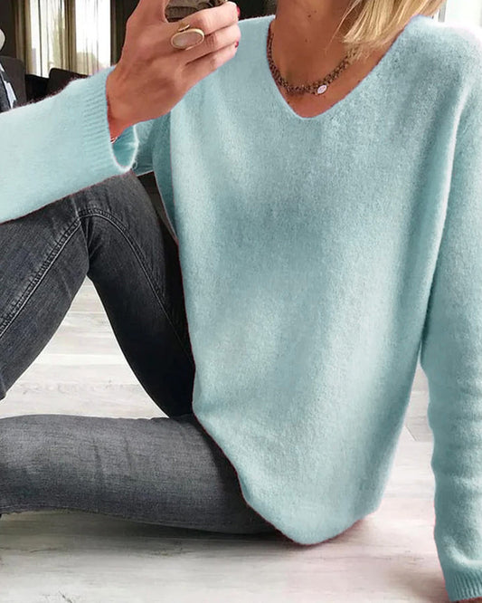 Mila | Jersey de mujer de manga larga, sencillo, elegante y cómodo