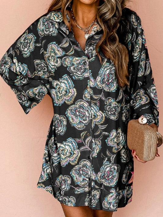 El vestido camisero mandarín negro