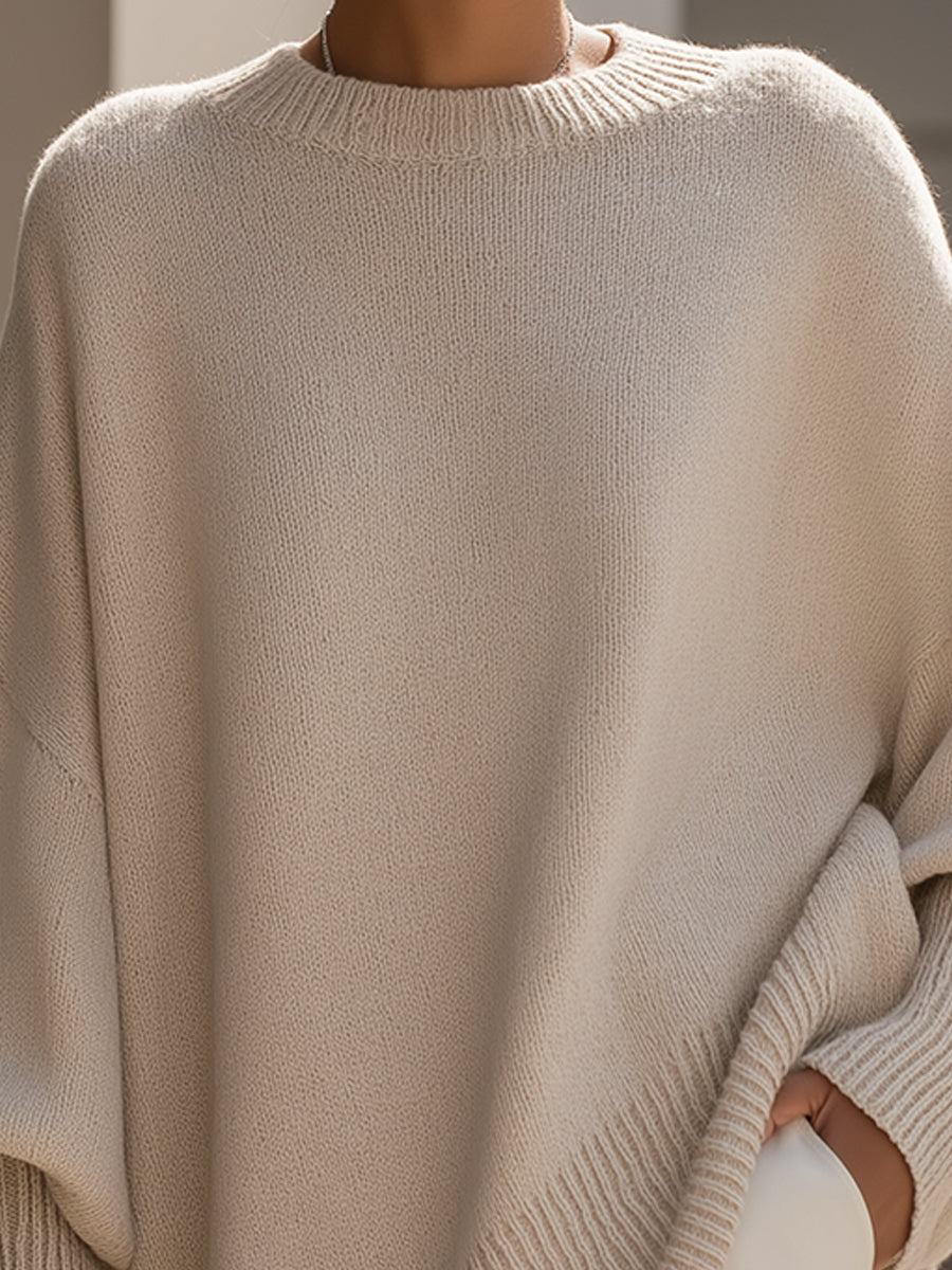 Damski Sweter Swetrowy Poncho Oversize