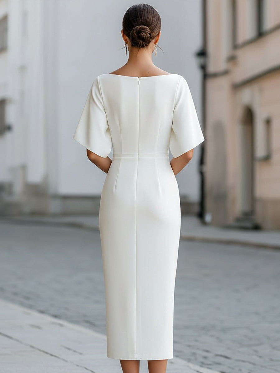 Elegancka Sukienka Etui Midi dla Kobiet