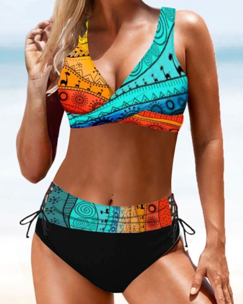 Traje de baño bikini de colores