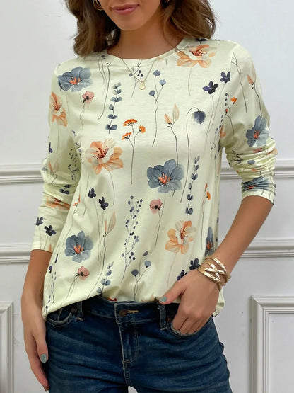 Camiseta de cuello redondo para mujer