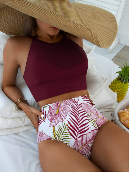 Justina® | Top de bikini de talle alto con cordón elástico