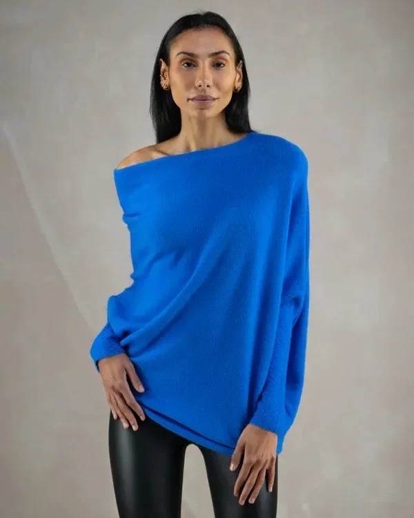 Onida Sweater | Jersey suelto con elegante remate en el hombro