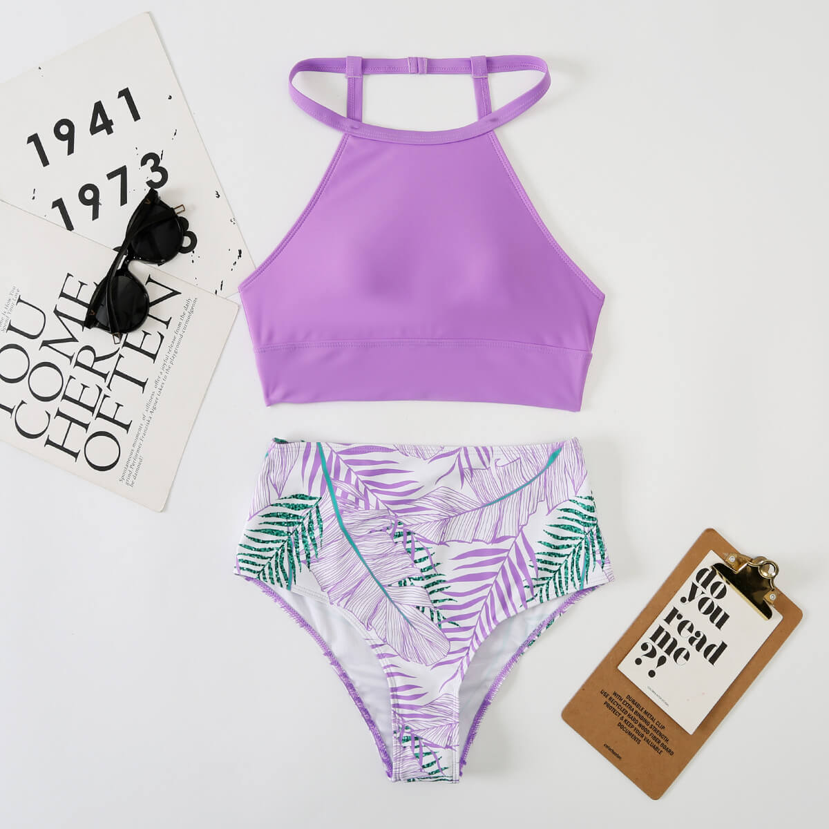 Justina® | Top de bikini de talle alto con cordón elástico