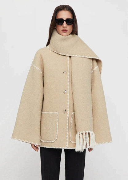 Merino | Chaqueta de lujo con bufanda