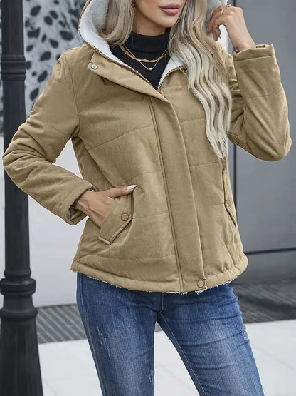 | Chaqueta acolchada con cremallera frontal
