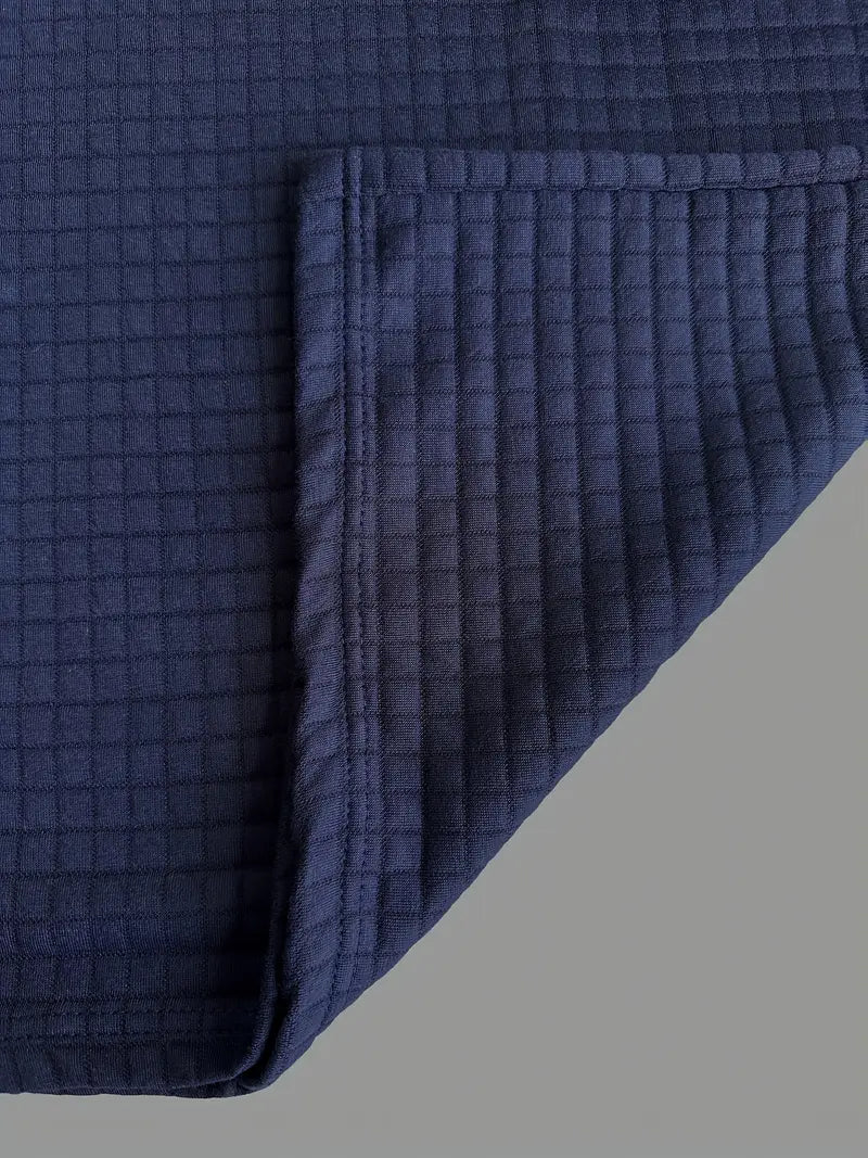 Męska Bluza Polo Długi Rękaw Kieszeń na Zamek na Rękawie