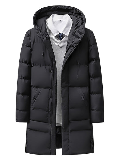 Chaqueta de invierno informal con forro polar y cremallera frontal para hombre | Perfecta para actividades al aire libre