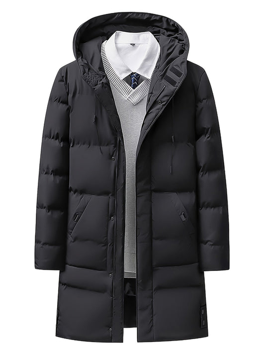 Chaqueta de invierno informal con forro polar y cremallera frontal para hombre | Perfecta para actividades al aire libre