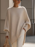 Damski Sweter Swetrowy Poncho Oversize