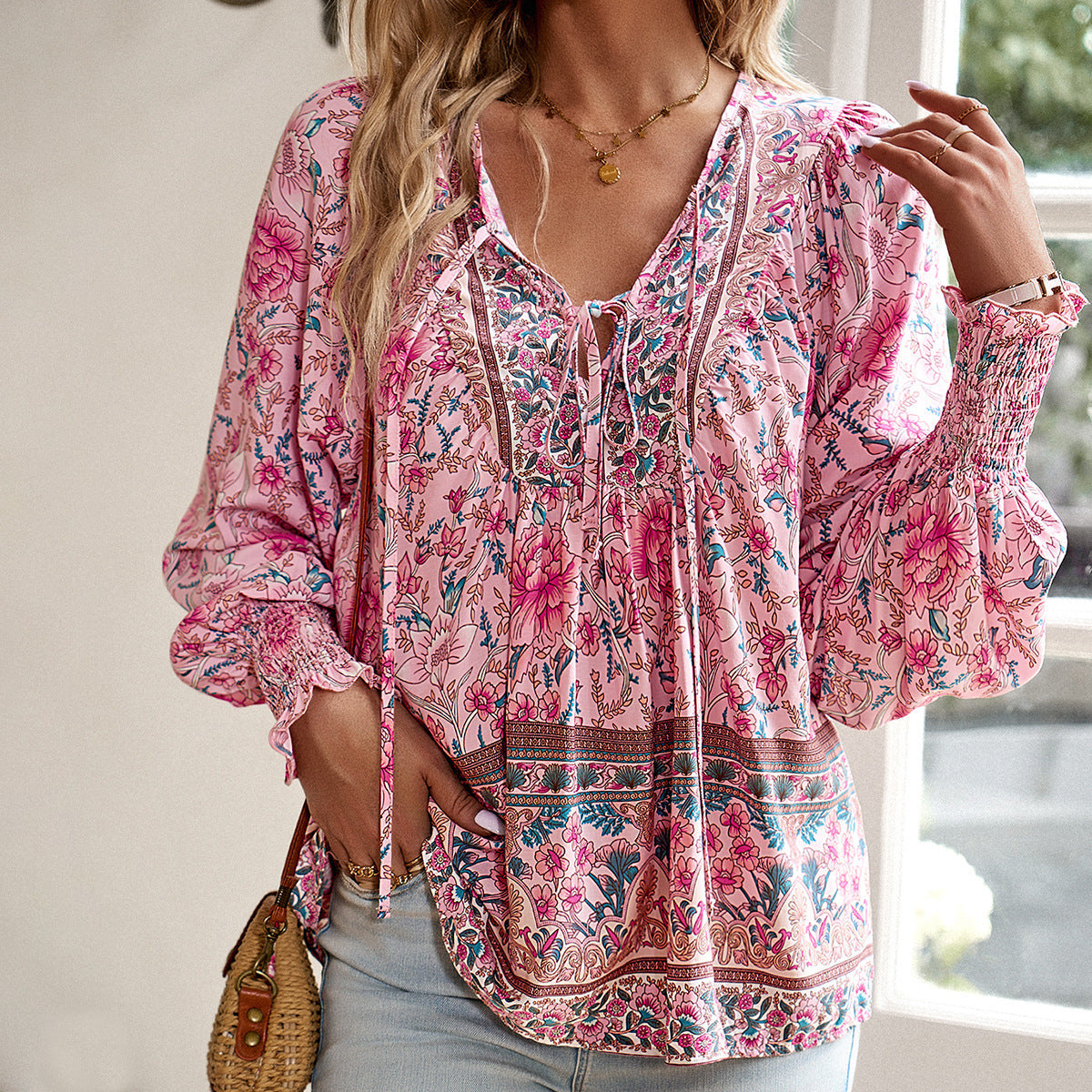 Blusa floral boho Elara