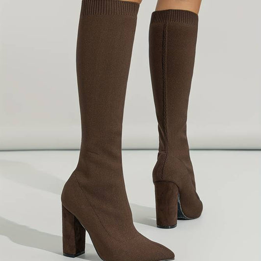 Elegantes botas hasta la rodilla | Marrón | Aspecto elegante y atemporal | Para ocasiones formales y casuales